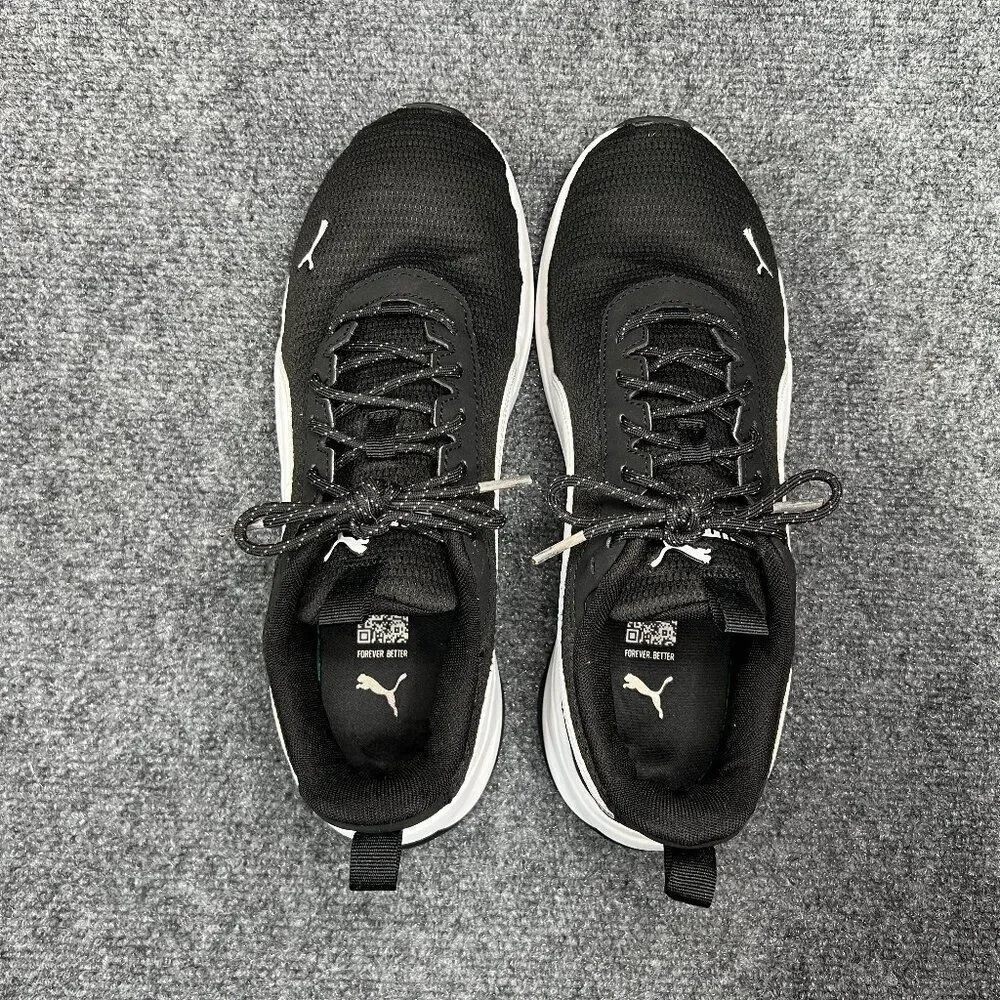 Puma Zip C Shoes Men's 9.5 Black Athletic Lightweight Comfort‎ Training Sneakers